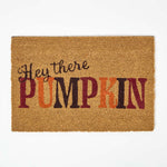 HOMESCAPES Hey There Pumpkin Non-slip Coir Doormat, 40 X 60 Cm
