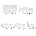 Stackable Clear Fridge Organisers Storage Boxes | Set-of-9