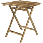 Outsunny Outdoor Coffee Table Foldable Wooden Garden Table Natural Wood