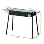 Portable Charcoal Barbecue Grill With Seasoning Baskets And Hooks
