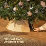 Diamond Glossy Christmas Tree Skirt - Gold