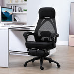 Swivel Recliner W/ Footrest Adjustable | Black