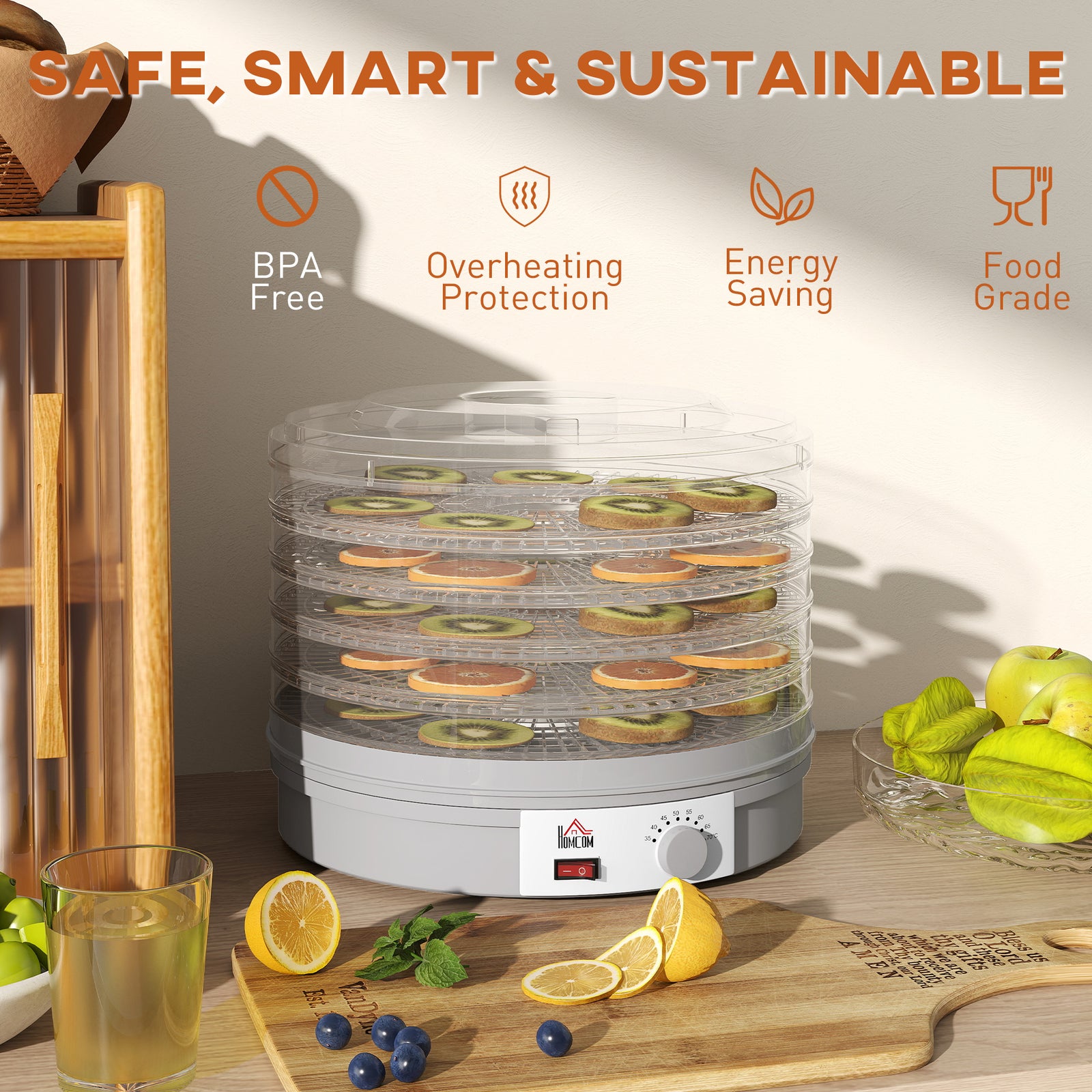 5 Tier Food Dehydrator, Fruits & Meat