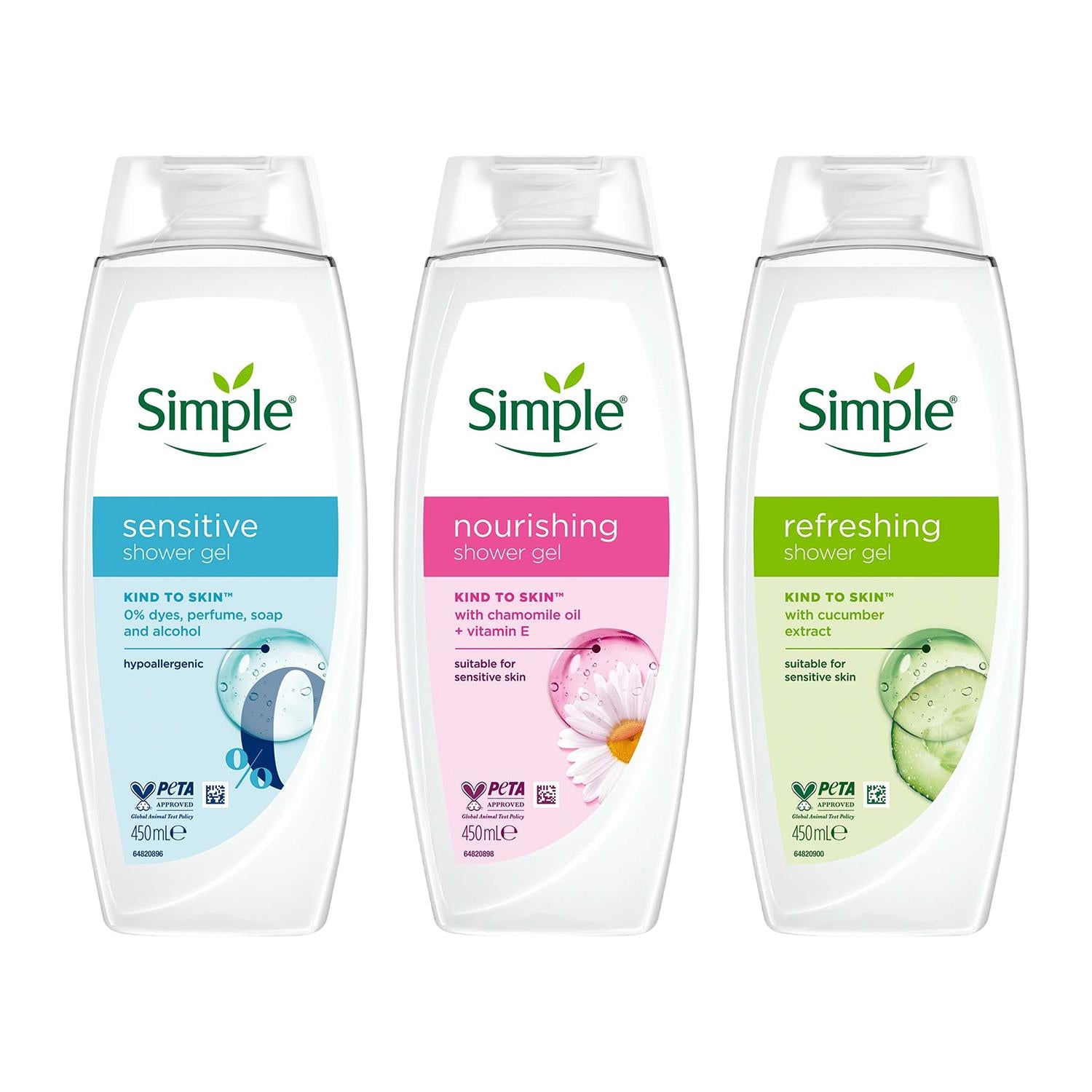 Shower Gel & Shower Cream 450ml Sensitive Skin | Set of 12