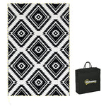 Rug W/ Led Light And Carry Bag 182x274cm Black/white