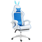 Racing Chair W/ Footrest Rabbit Ears | Blue