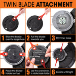 20v 2 In 1 Electric Cordless Grass Strimmer Garden Grass Cutter Trimmer Battery & Charged Included | 2 Batteries + 1 Charger | Grey