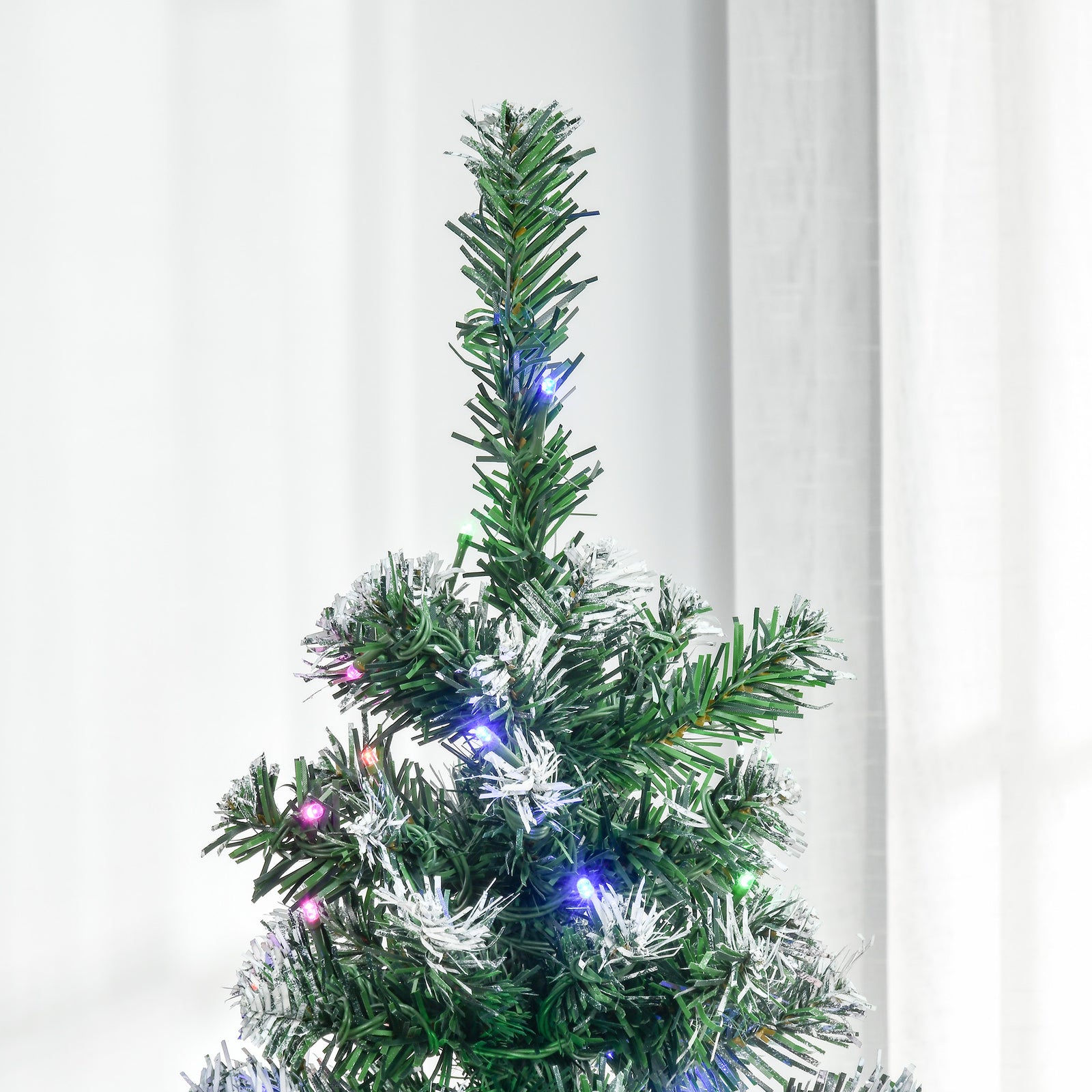 5/6/7ft Prelit Artificial Xmas Tree With Colourful Led | 5ft | Green