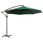 3m Garden Parasol W/ Crank & Base | Green