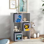 Toy Organiser With Three Non-woven Fabric Drawers For Bedroom - White