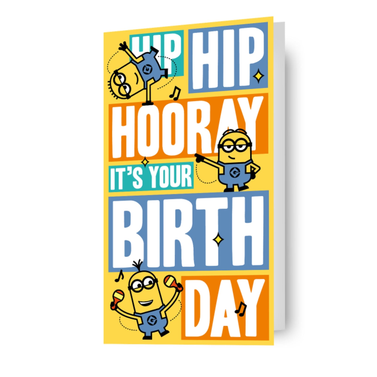 Minions 'hip Hip Hooray' Birthday Card Official Product