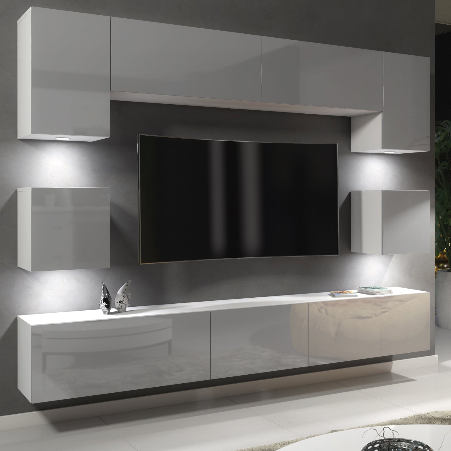 Panorama Wall Tv Unit | Grey