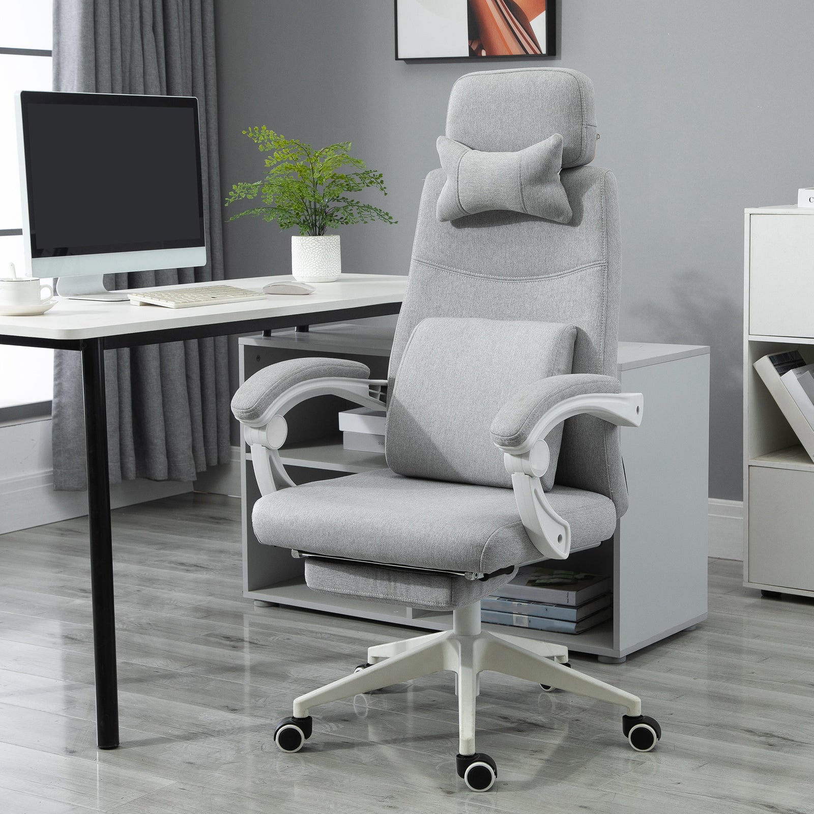 Home Office Swivel Chair W/ Footrest