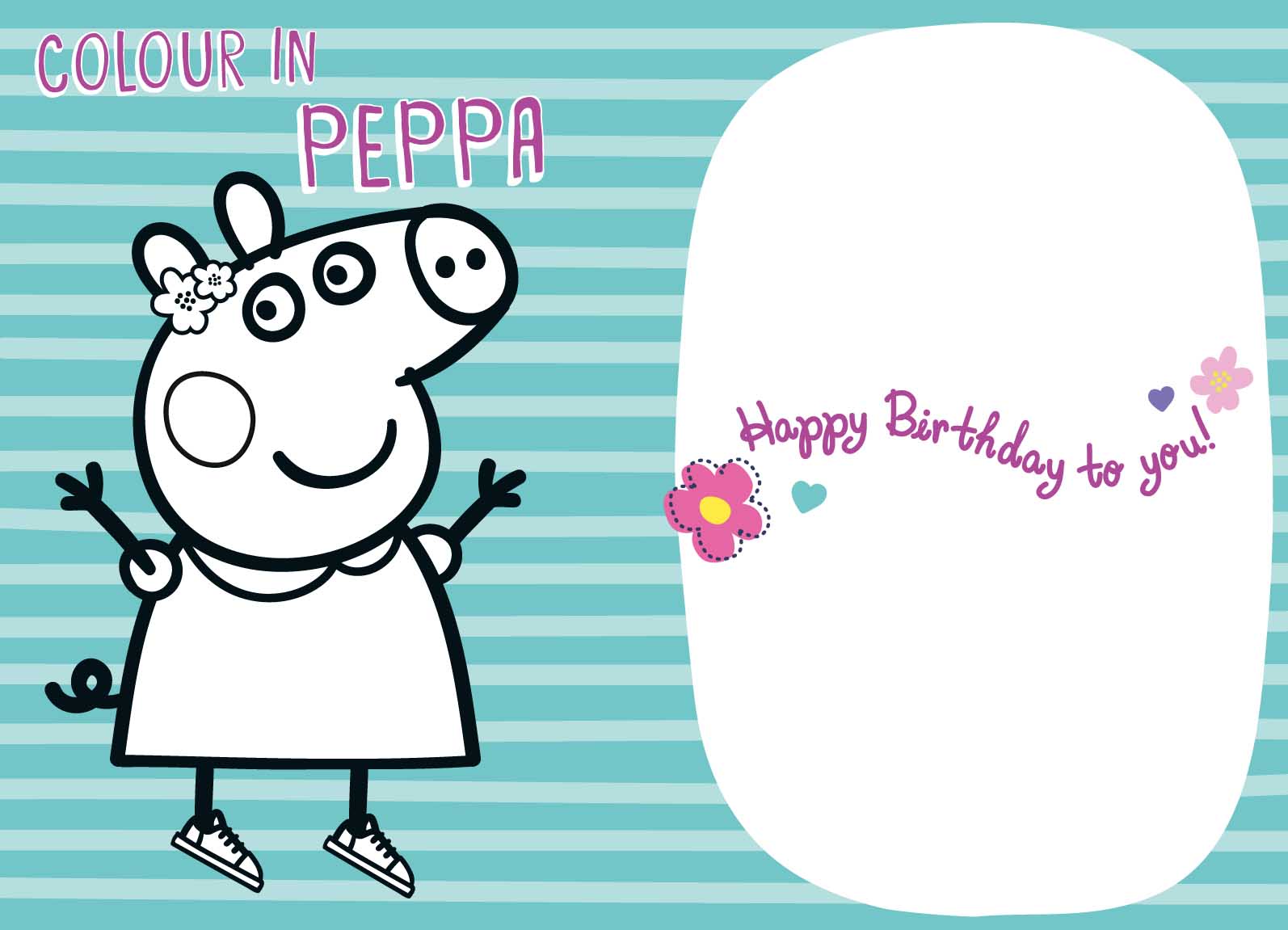 Peppa Pig Sister Birthday Card Official Product