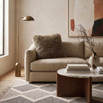 Faux Mongolian Fur Cushion, 40 X 40cm | 40cm x 40cm | Brown