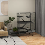 Small Animal Cages For Chinchilla Ferret Kitten On Wheels W/ Hammock Tray