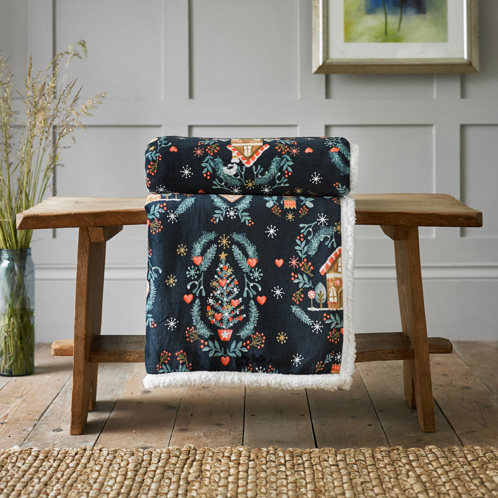 Candy Man Printed Sherpa Soft Throw