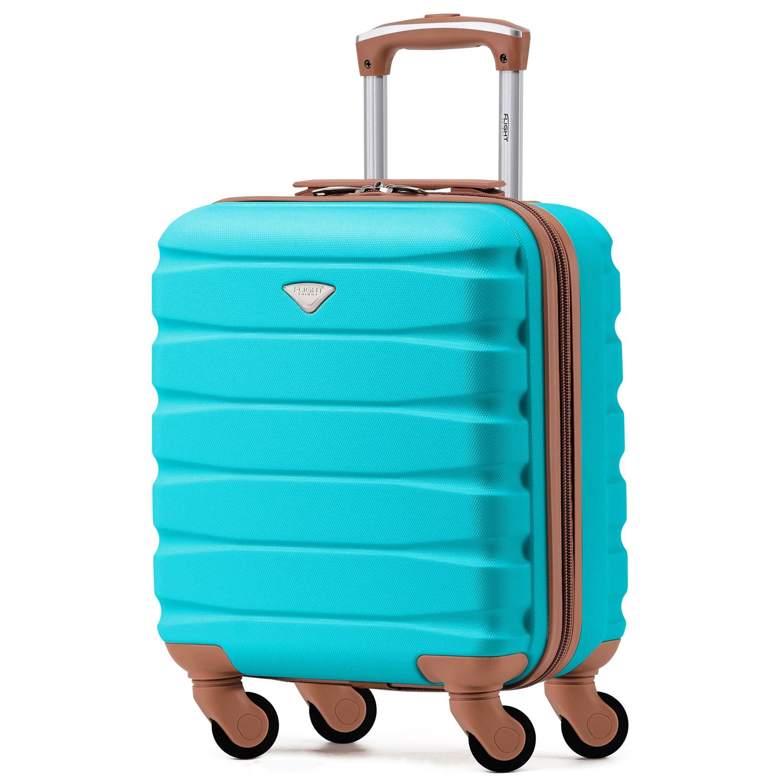 45x36x20cm Lightweight Underseat Cabin Carry On Suitcase - 100+ Airline Approved - Hard Shell Luggage - 4 Wheels | 45 x 36 x 20cm | Aqua