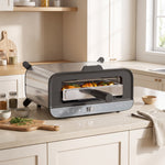 3-in-1 Electric Mini Oven, Long Slot Toaster And Tabletop Grill | Silver