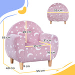Kids Armchair, Glow In The Dark Chair For Bedroom, Pink | Pink