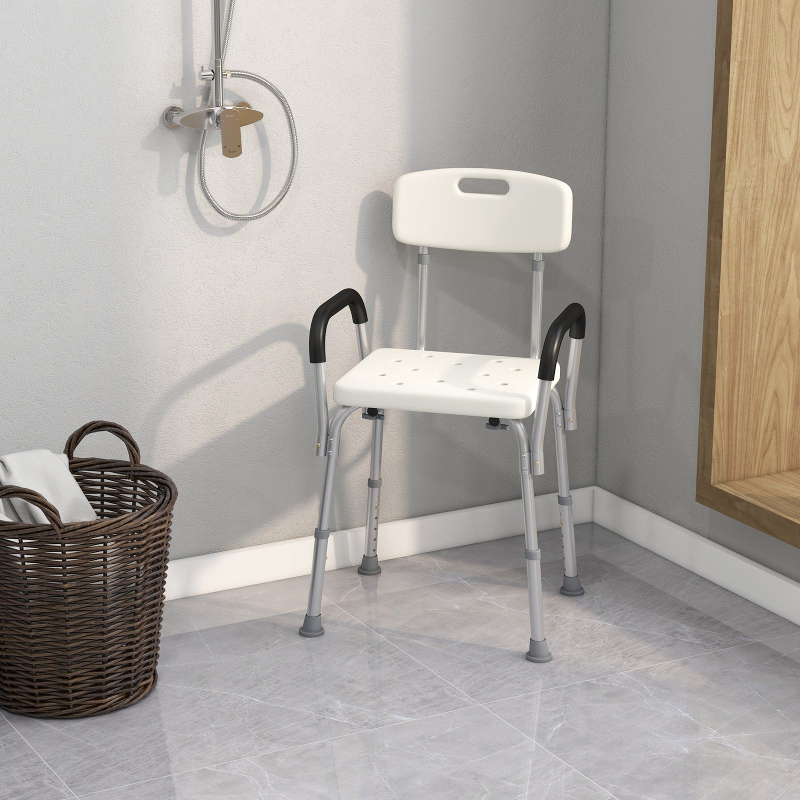 Light Weight Aluminum Shower Bench Portable Lift Chair