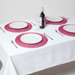 Handwoven Round Placemats Set Of 4 | 40cm | Pink